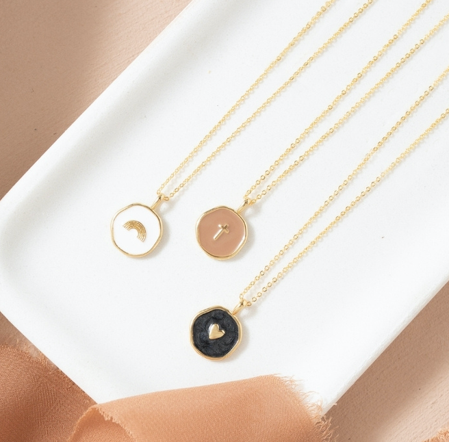 Tiny Cross Pendant Necklace