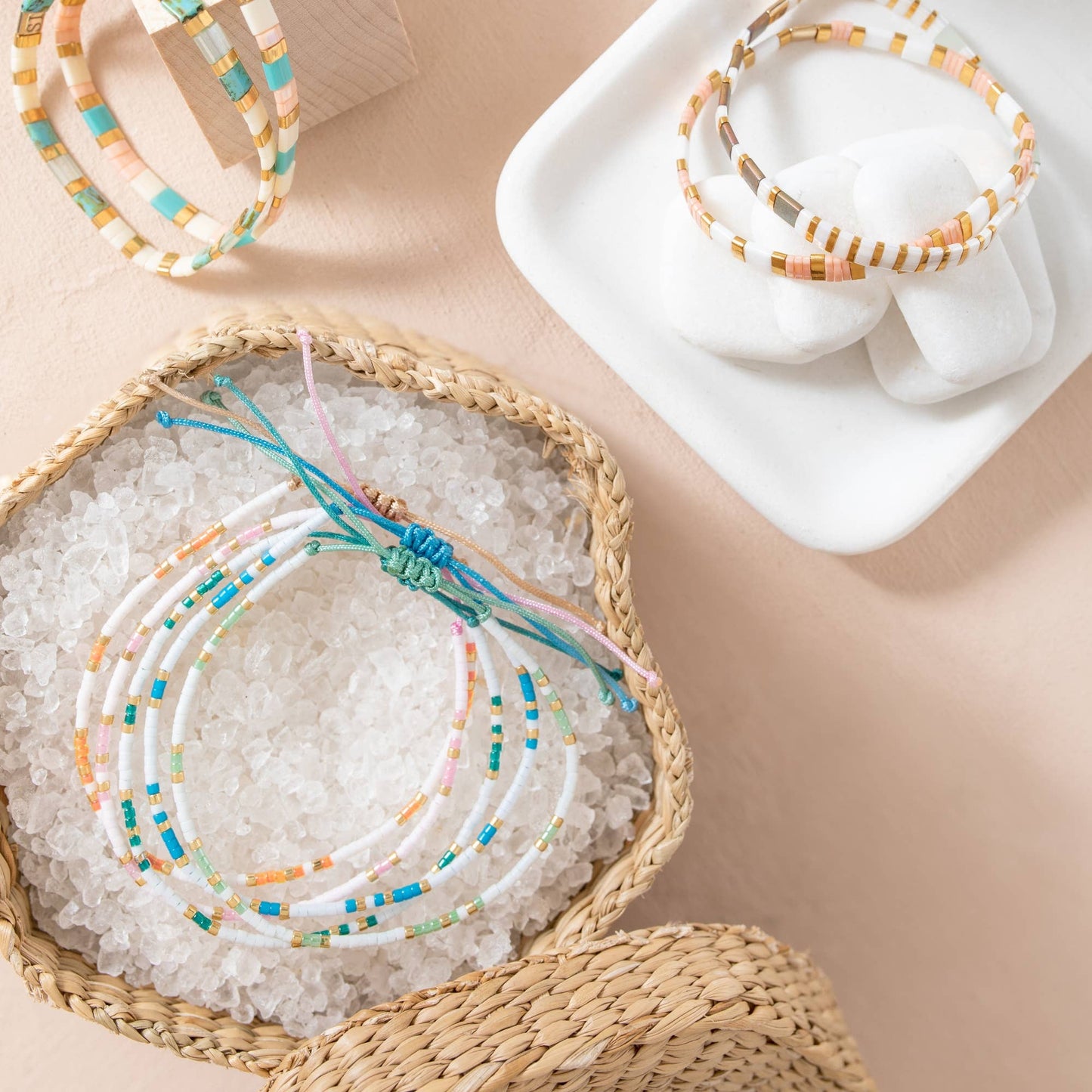 Set/12 Miyuki Delica Adjustable Bracelets