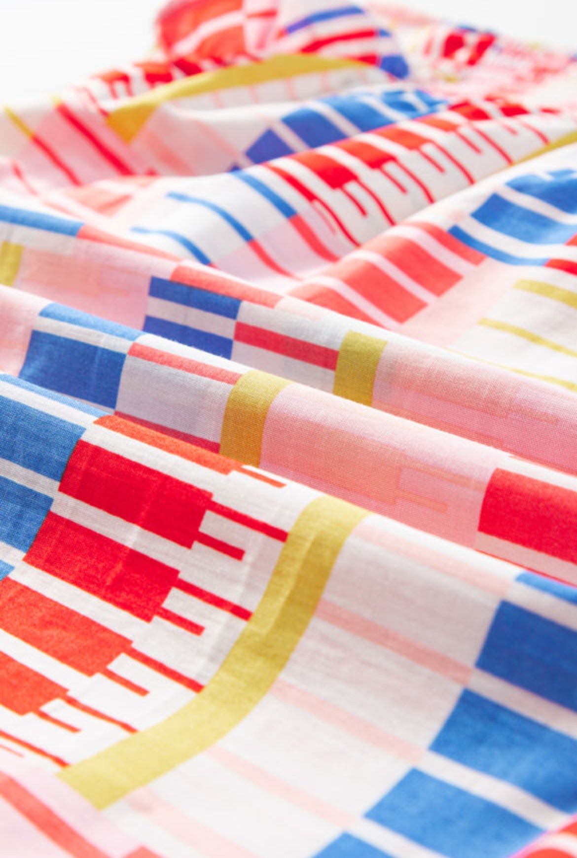 Multicolor Smocked Ruffle Top – Colorblock Boutique Blouse for Women