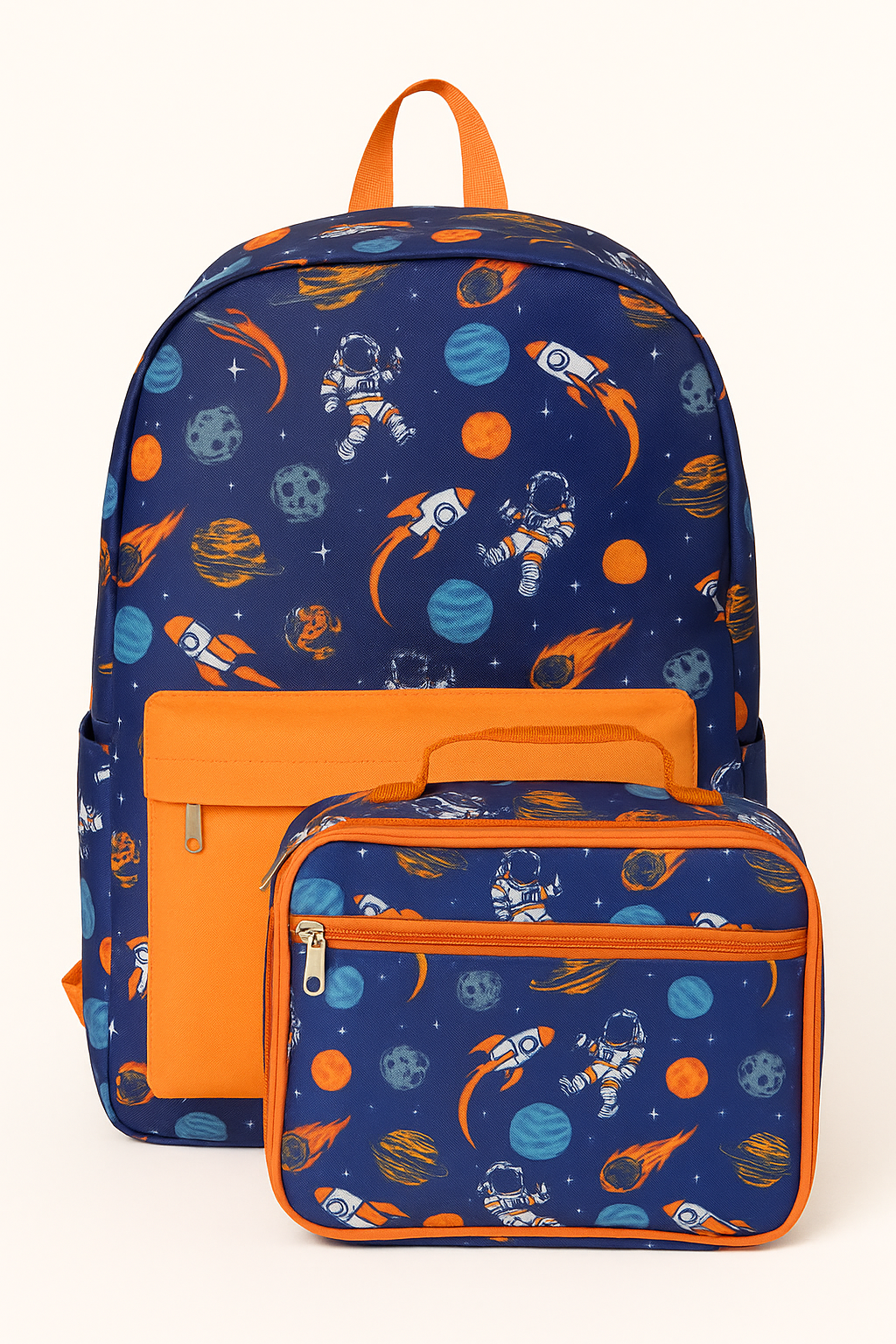 Galaxy Explorer Backpack & Lunchbox Set – Waterproof Canvas + PEVA Lined | 2pc Boys Bundle | Rural Momma’s Boutique