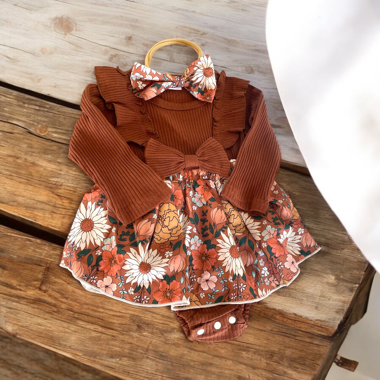 Vintage Floral Ruffle Onsie