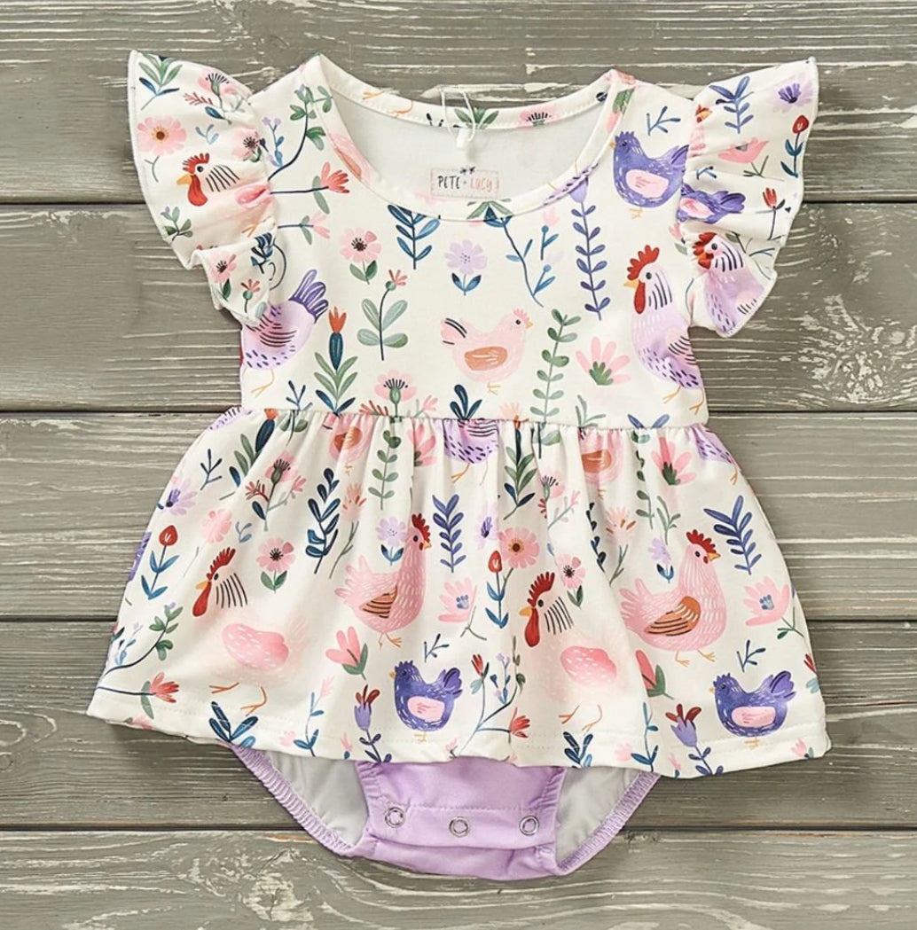 Charlotte’s Chicken Infant Romper