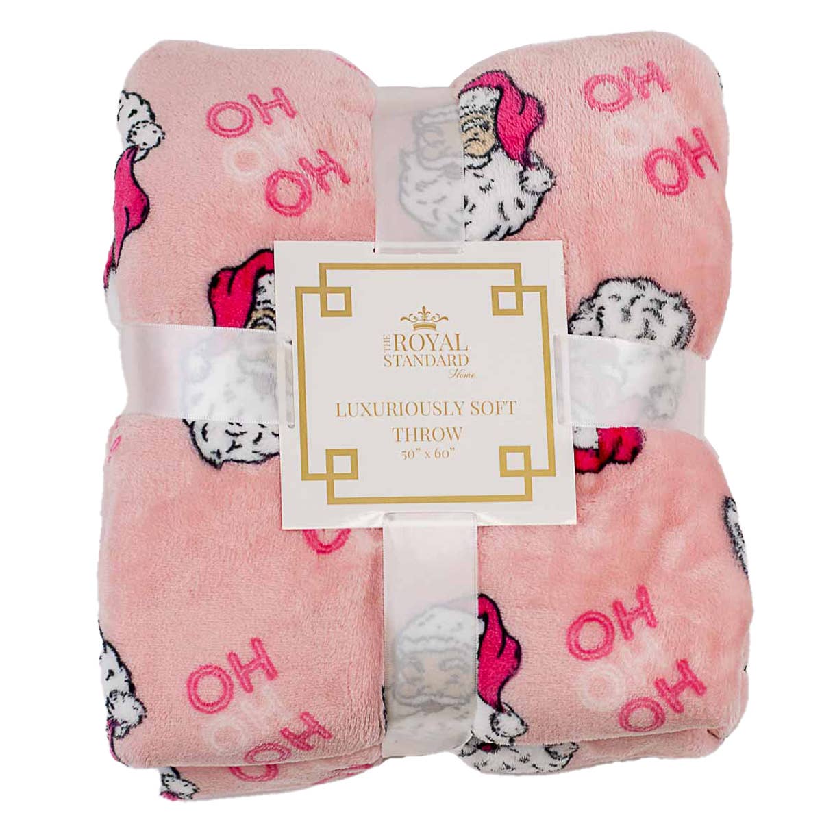 HoHoHo Santa Throw Pink 50x60