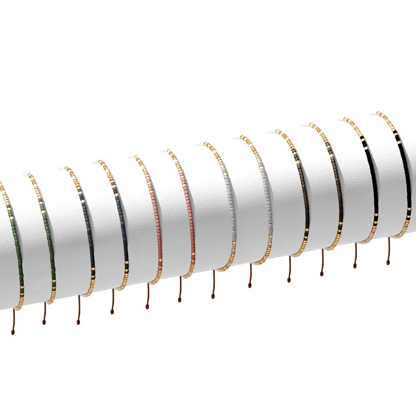 Set/12 Miyuki Delica Adjustable Bracelets