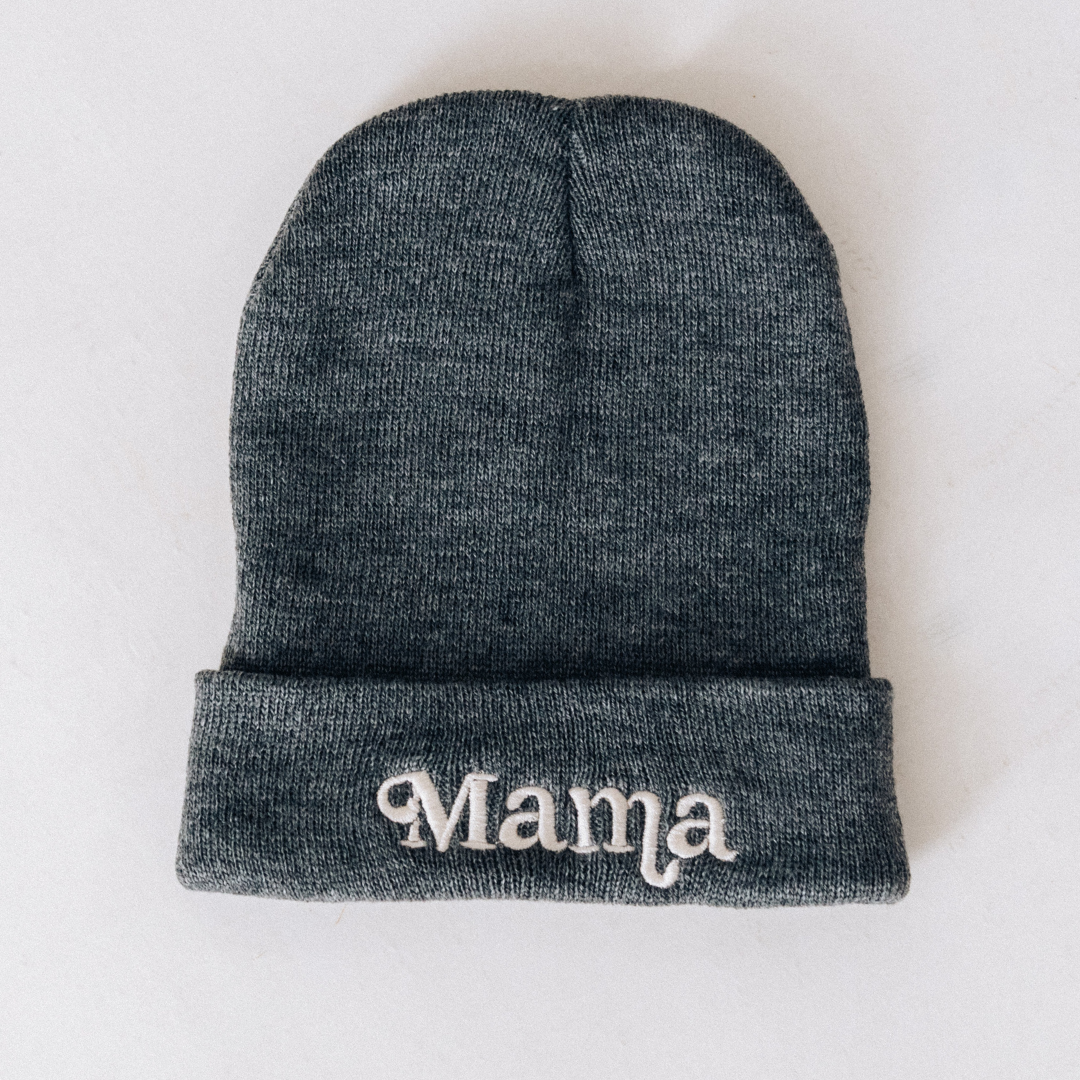Matching Mommy & Me Beanies- Dark Gray