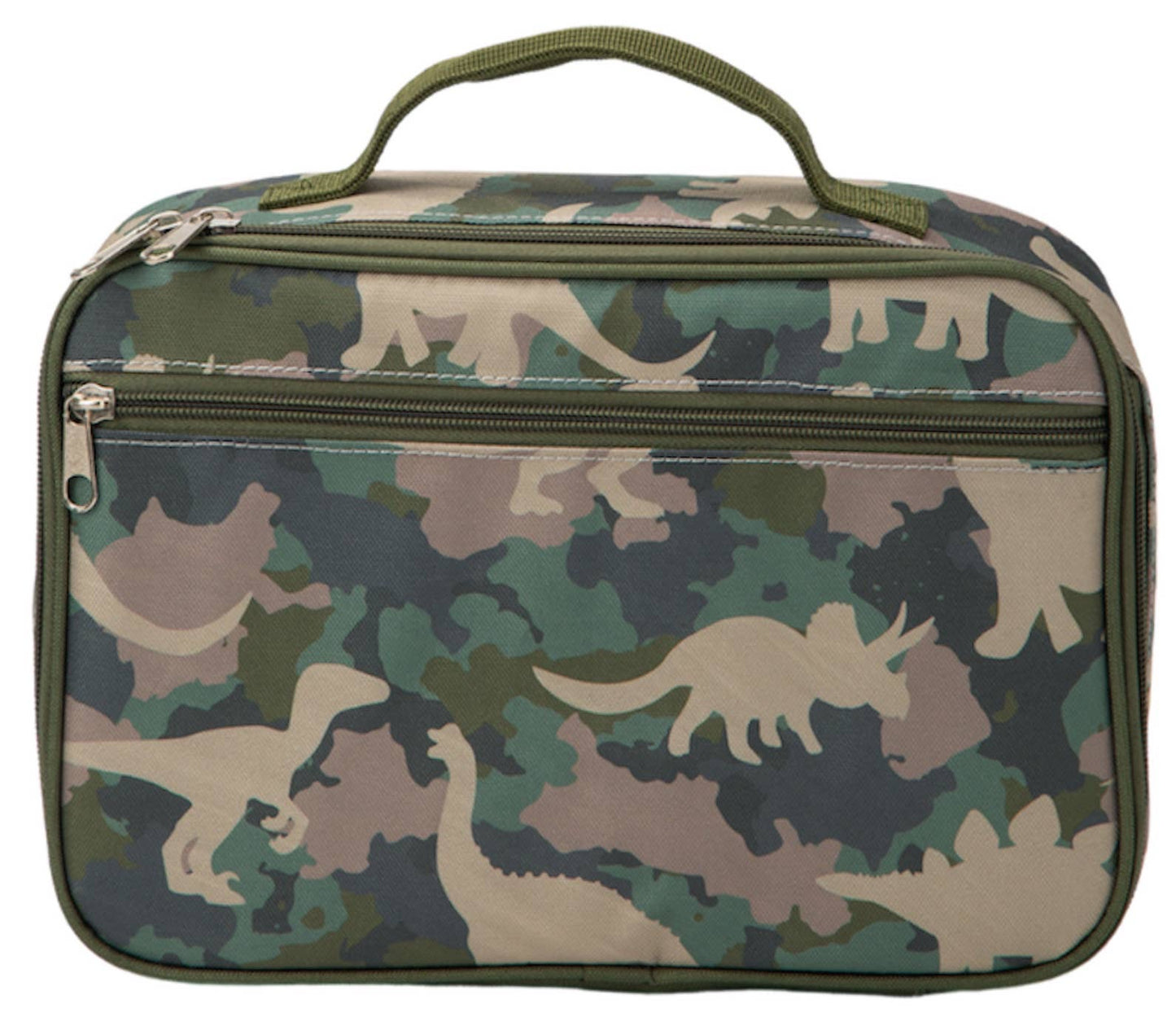 Dinosaur Camo Waterproof Backpack & Lunchbox Set for Kids – School Ready, PEVA-Lined, Durable Canvas