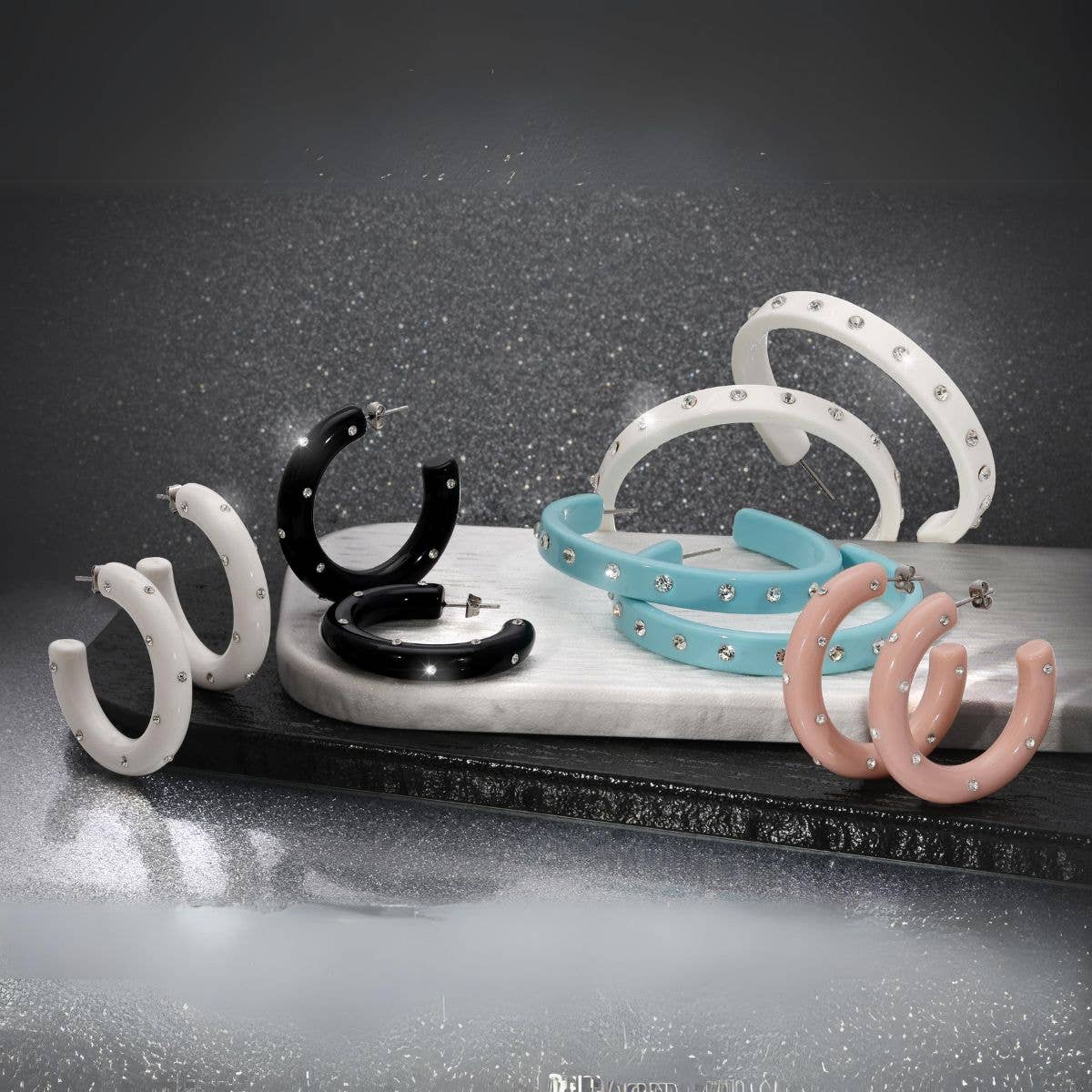 Clearance - Be Bold, Rhinestone Statement Hoops