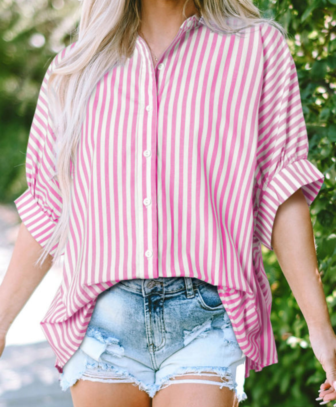 Oversized Striped Blouse