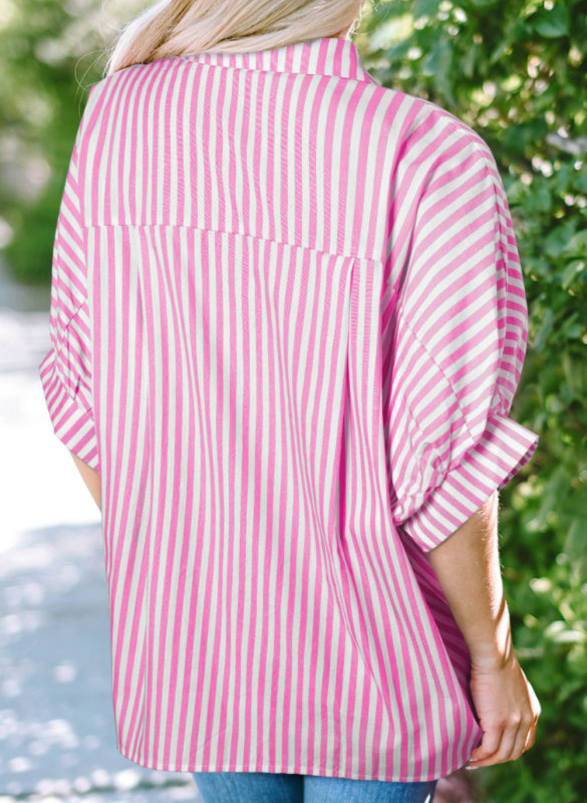 Oversized Striped Blouse