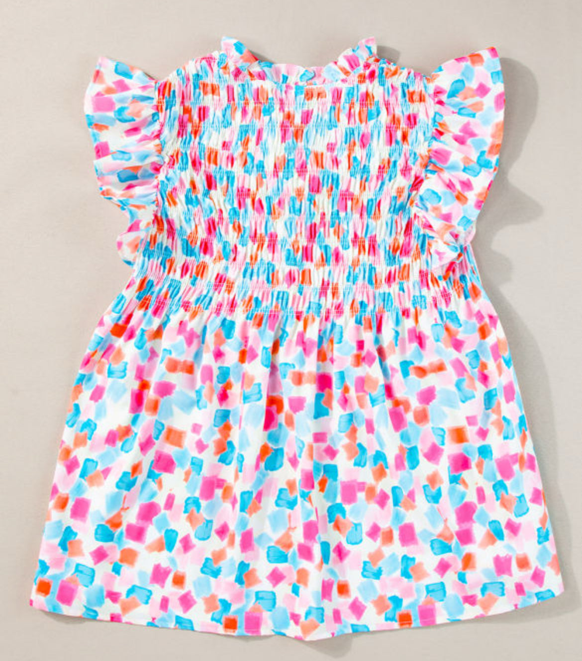 Multicolored Ruffled Blouse