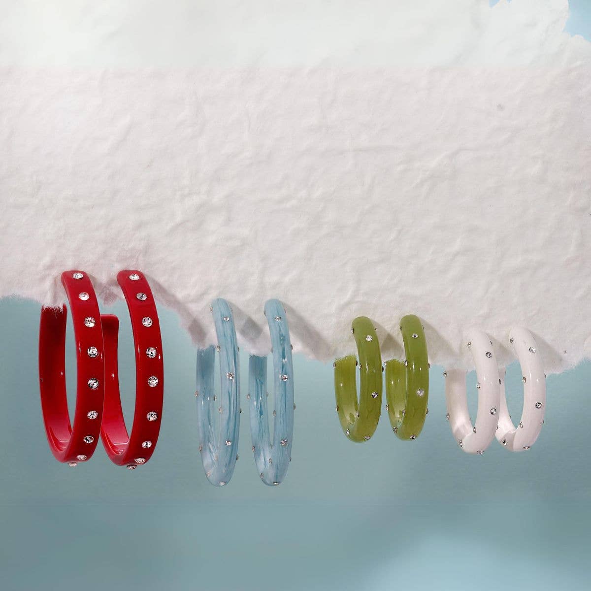 Clearance - Be Bold, Rhinestone Statement Hoops