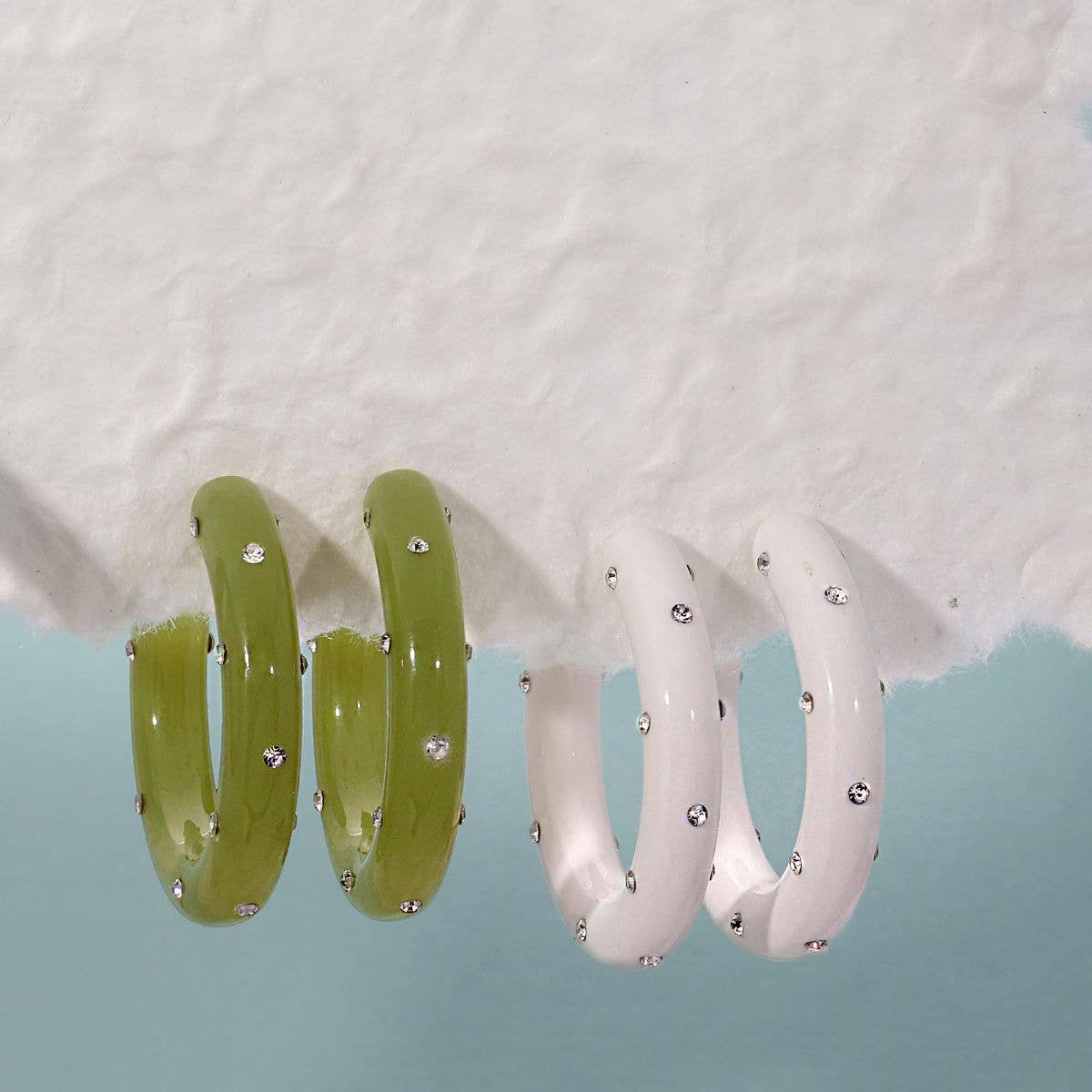 Clearance - Be Bold, Rhinestone Statement Hoops