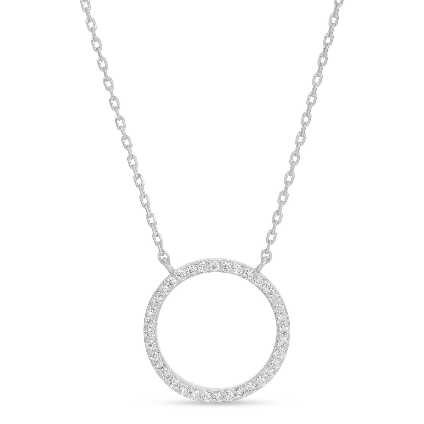 Open Pave Circle Pendant
